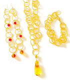 Gold Chainmaille Jewelry Set - Anika