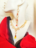 Gold Chainmaille Jewelry Set - Anika