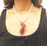 Bold Handmade Glass Pendant Necklace - Sharon