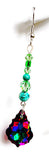 Dangling Green Crystal Earrings - Salad