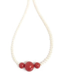 Crystal Pearl Pendant Necklace - Neve (Multiple Colors)